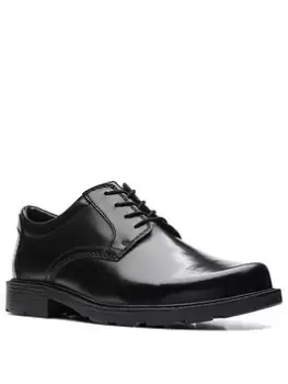 Image of Clarks Kerton Lace Shoes, Black, Size 11, Men