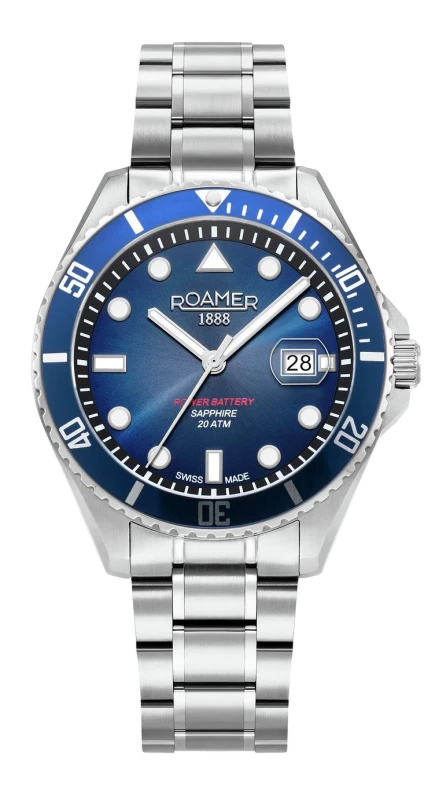 Image of Roamer Roamer Pro Diver Blue Dial Steel Bracelet Mens Watch