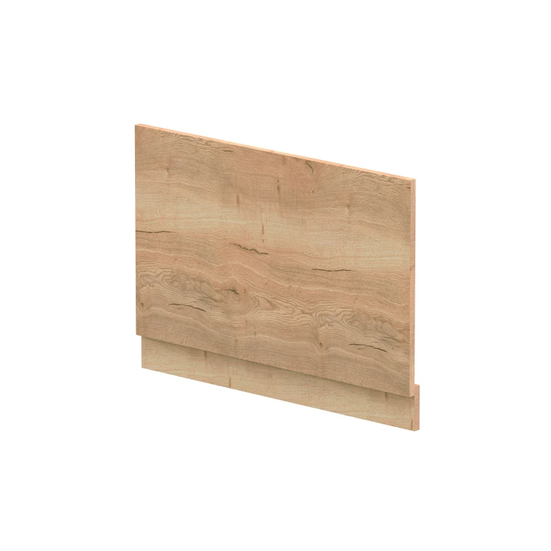Image of Balterley Edge/Power Straight End Bath Panel & Plinth, 800mm - Textured Woodgrain Autumn Oak - Balterley Brown unisex