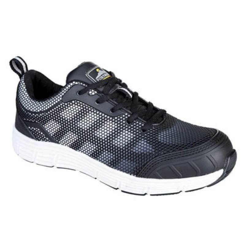 Image of Portwest Steelite Tove Safety Trainers FT15BKW37 Colour: Black / White