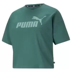 image of Puma Essential Crop Tee Ladies - Blue