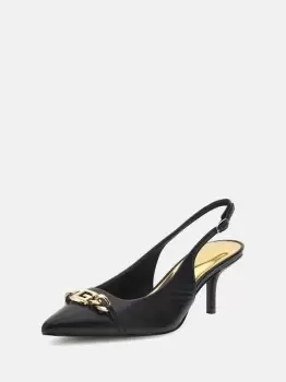 image of Guess Sdina Real Leather Sling Backs