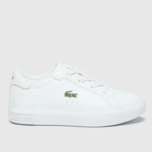 Lacoste White Powercourt Toddler Trainers