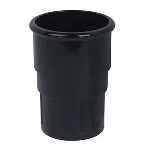 image of FloPlast RSM1B MiinFlo Round Downpipe Socket - Black 50mm