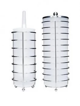 Image of Aqualona Saturn Toilet Brush And Spare Toilet Roll Holder