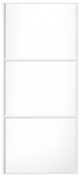 Image of Sliding Wardrobe Door W914mm 3 Panel White.