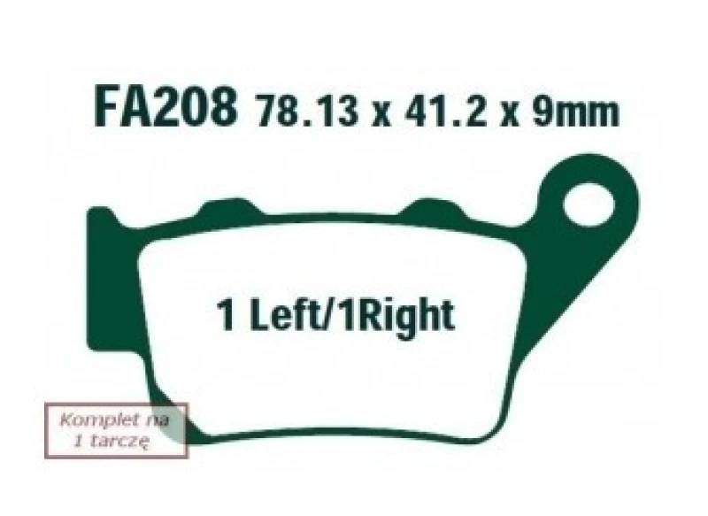 Image of EBC Brakes FA208TT Brake pad set Brake Pad Set,disc brake (402)