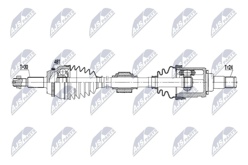 Image of NTY NPW-TY-260 Drive shaft Front Axle Right Drive Shaft (13)