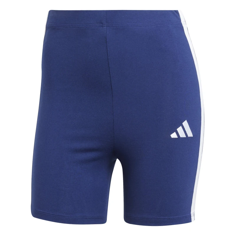 Image of adidas Essentials 3 Stripe Biker Shorts Womens Navy female M (12-14)