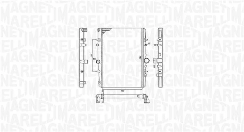 Image of MAGNETI MARELLI Engine radiator MAGNETI MARELLI 350213199400