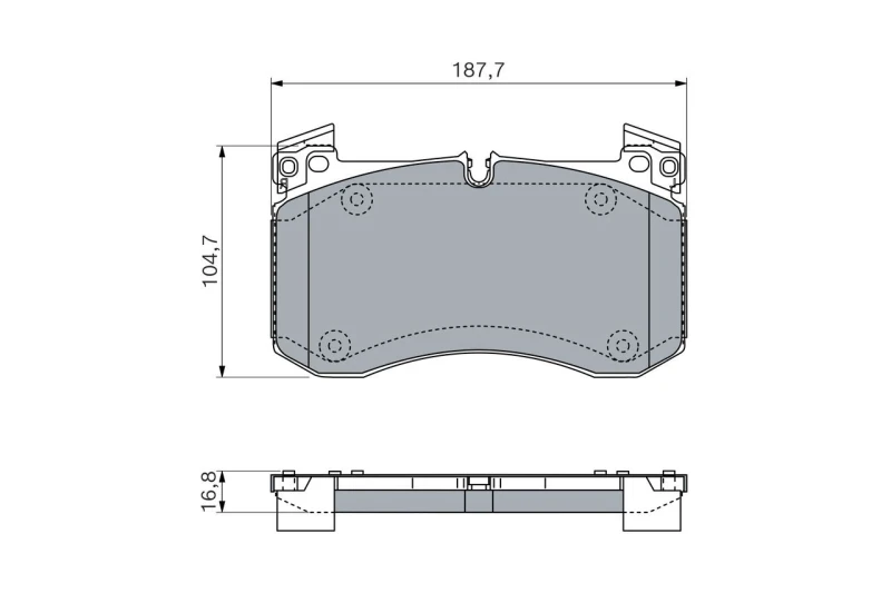 Image of Brake pad set Bosch 0 986 460 037