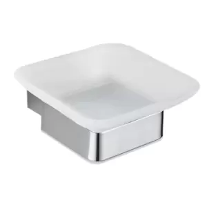 Image of Square Glass Soap Dish Holder - Bexton