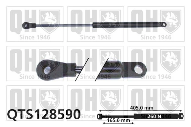 Image of QUINTON HAZELL Tailgate strut QUINTON HAZELL QTS128590