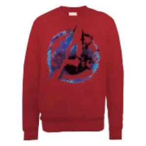 Image of Marvel Avengers Assemble Flared Logo Sweatshirt - Red - M
