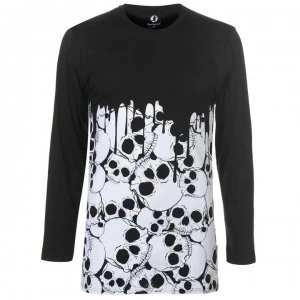 image of Fearless Illustration Fearless LS T Shirt Mens - Skulls