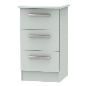 Image of Robert Dyas Fourisse Ready Assembled 3-Drawer Bedside Table