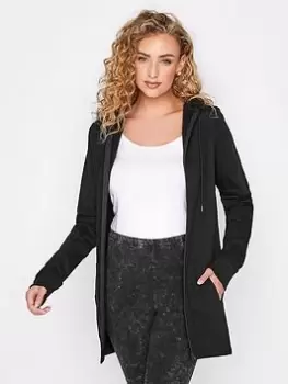 Long Tall Sally Tall Black Longline Hoodie, Black, Size 16, Women