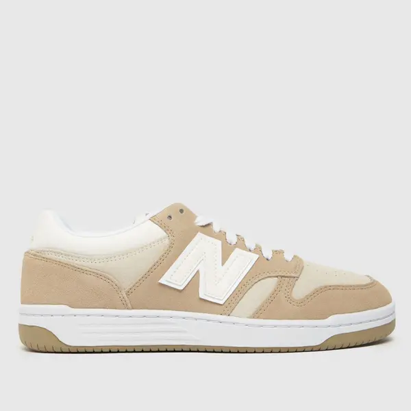 Image of New Balance 480 trainers in white & beige White & Beige UK 7 (EU 40½)