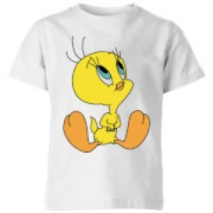 image of Looney Tunes Tweety Sitting Kids T-Shirt - White - 11-12 Years