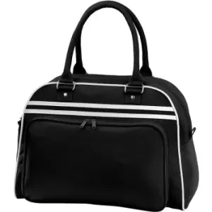 Image of Retro Bowling Bag (23 Litres) (Pack of 2) (One Size) (Black/White) - Bagbase
