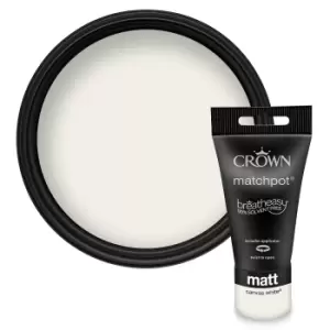 Crown Walls & Ceilings Matt Emulsion Canvas White Tester - 40ml