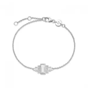 Image of Beloved White Topaz Baguette Sterling Silver Bracelet JBR01_SLV
