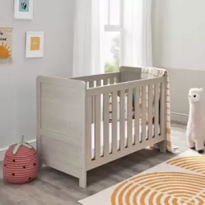 image of Babymore Caro Mini Cot Bed - Grey Wash