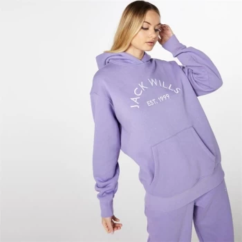 image of Jack Wills Relaxed Longline Hoodie - Purple