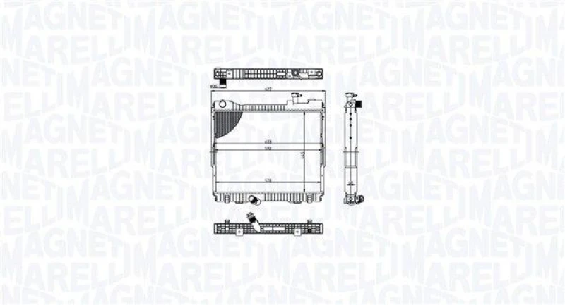 Image of MAGNETI MARELLI Engine radiator MAGNETI MARELLI 350213213500