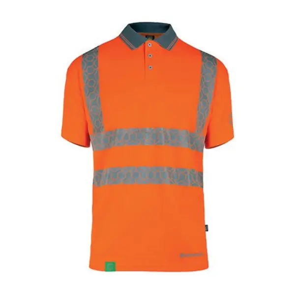 Image of Beeswift Envirowear Beeswift Envirowear High Visibility Short Sleeve Polo Shirt Orange 4XL EWCPKSSOR4XL