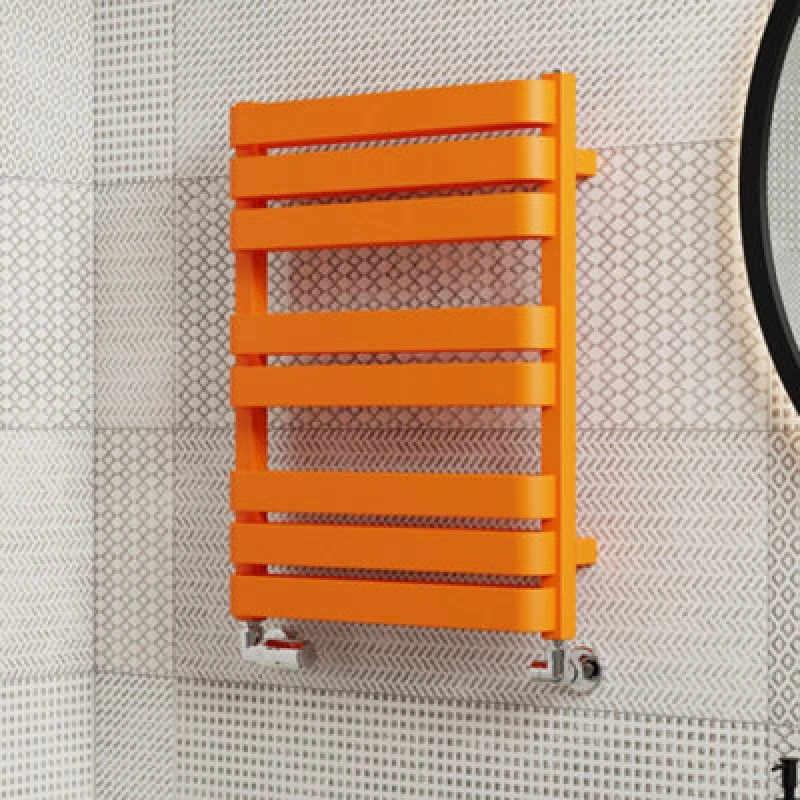 Image of Terma Warp T Bold Orange Gas Flat Towel Warmer (W)500mm X (H)655mm