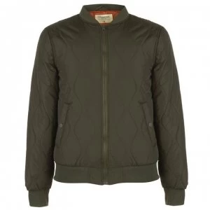 image of Criminal Neo Onion Quilted Bomber Jacket - Khaki