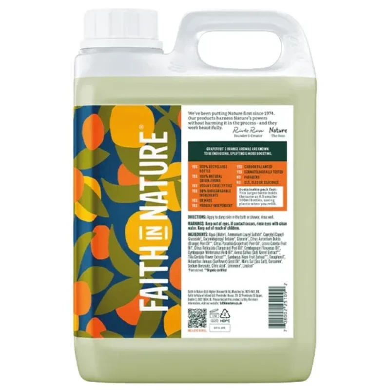 Image of Faith in Nature Grapefruit & Orange Body Wash - 2.5L