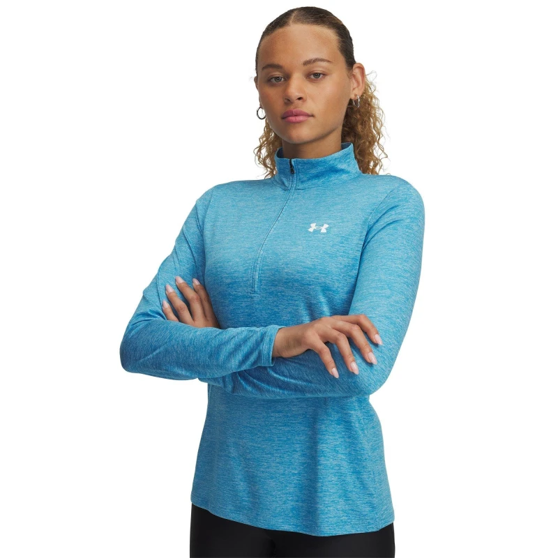 Image of Under Armour Armour Tech Half Zip Top Womens - Blue Blue 18