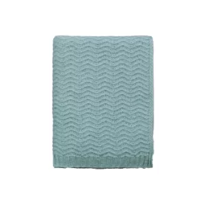 Image of Katie Piper Restore Petal Knitted Throw, Green/Aqua