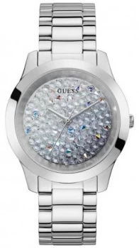 image of Guess Womens Crush Stainless Steel Bracelet Glitter Watch