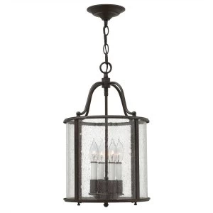 Image of 4 Light Medium Ceiling Lantern Pendant Olde Bronze, E14