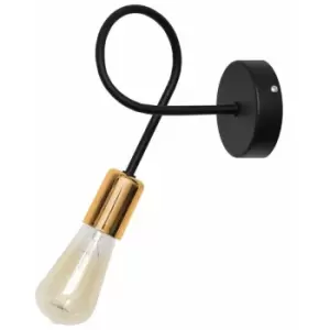 image of Netlighting Oxford Wall Lamp Black, Copper 25cm