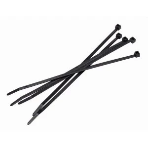 Cable Ties Medium 200mm X 4.6mm Black Pack of 100