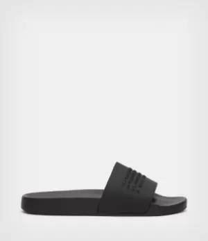 Image of AllSaints Womens Renegade Sliders, Black, Size: UK 5/US 8/EU 38