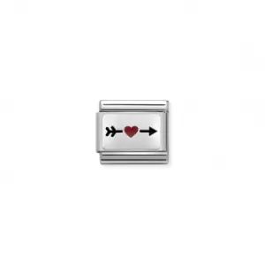 Image of Classic Silver Arrow with Heart Link 330208/40
