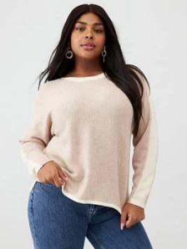 image of Oasis Curve Angelina Batwing Jumper - Stone