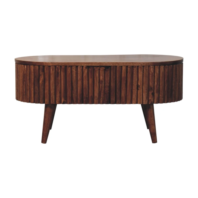 Image of Artisan Furniture Artisan Furniture Solid Wood Honey Caramel Mokka Coffee Table, Storage Box, Brown