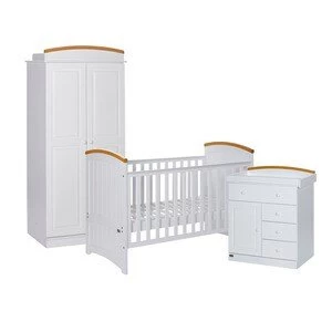 image of Tutti Bambini Barcelona 3 Piece Room Set - Beech/White