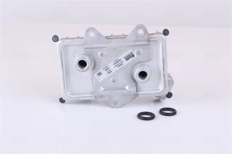 Image of NISSENS 90597 Oil Cooler ** FIRST FIT ** with gaskets/seals, without filter Aluminium Oil Cooler,engine oil (469)