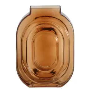 image of 25cm Brown Glass Vase