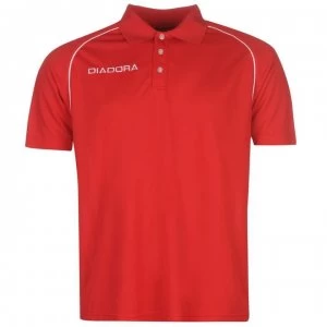 image of Diadora Madrid Polo Shirt Mens - Red