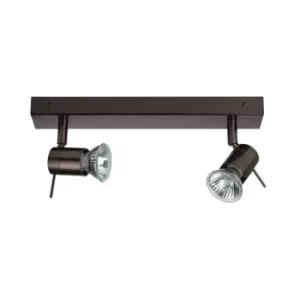 image of Penna 2 Light Twin Spotlight Bronze