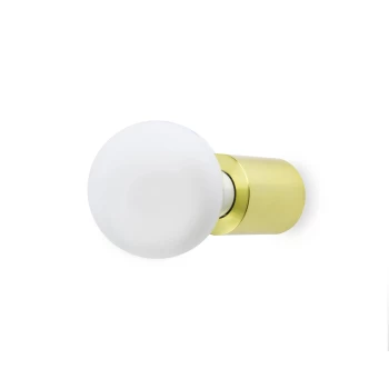 Image of Ten 1 Light Indoor Candle Wall / Ceiling Light Satin gold, E27