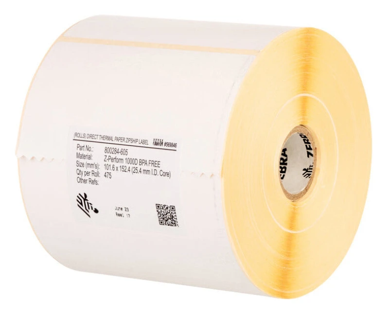 Image of Zebra Zebra Z-Perform 1000T White Self-adhesive printer label 880006-025